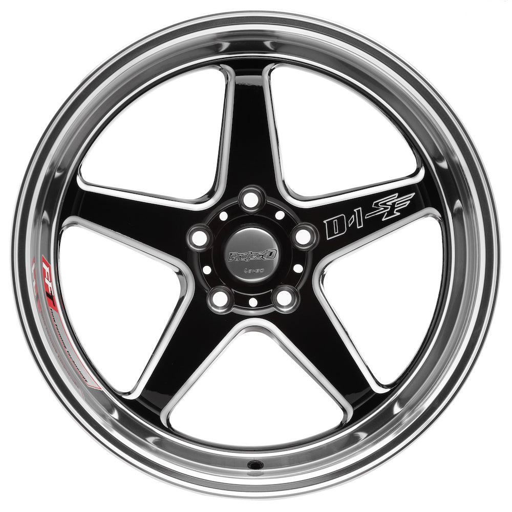 D-1SF (FlowFormed) / GLOSS BLACK MILLED MIRROR LIP