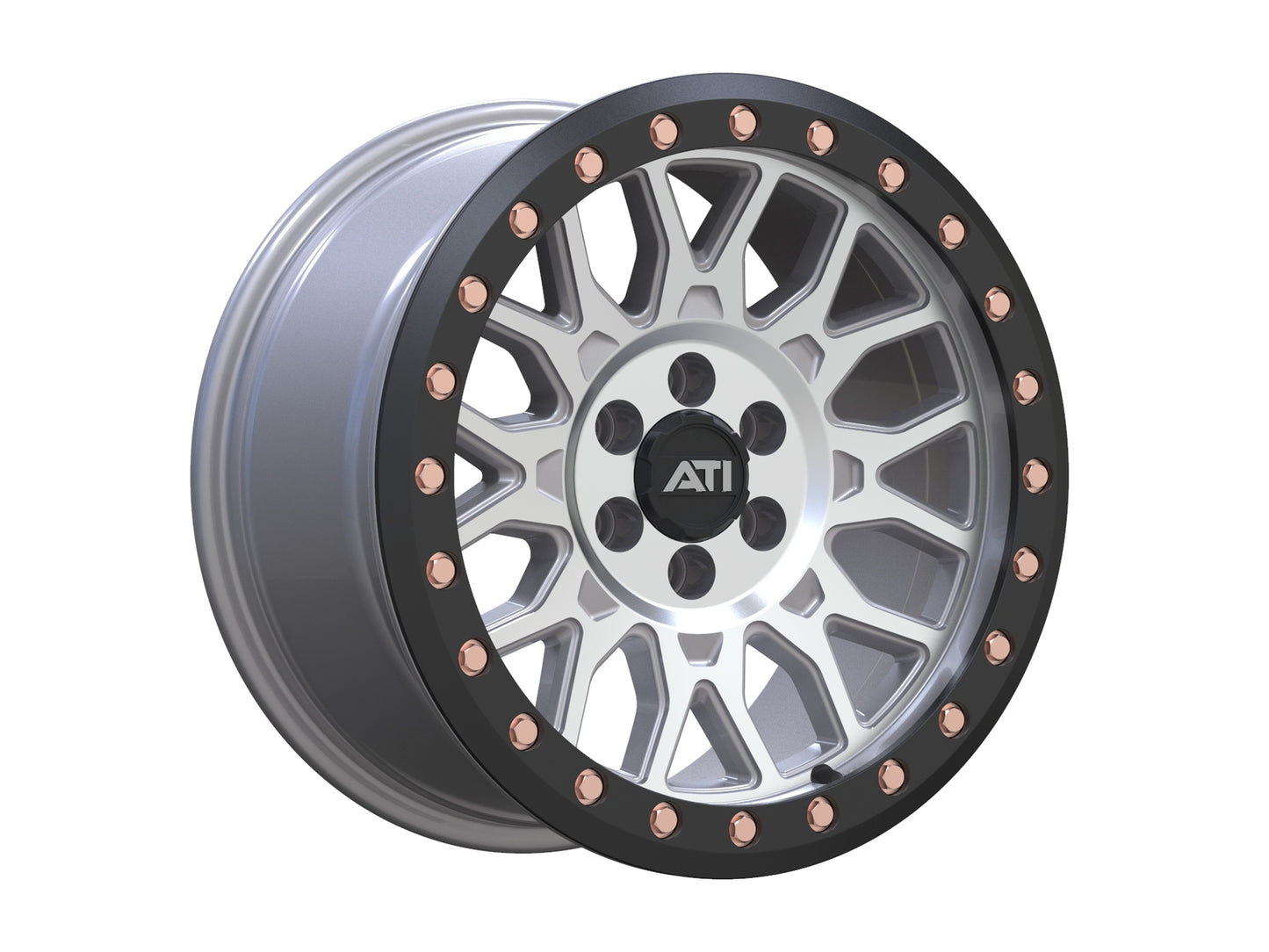 17X8.5 HYBRID BEADLOCK WHEEL - MACHINED (6X114.3)