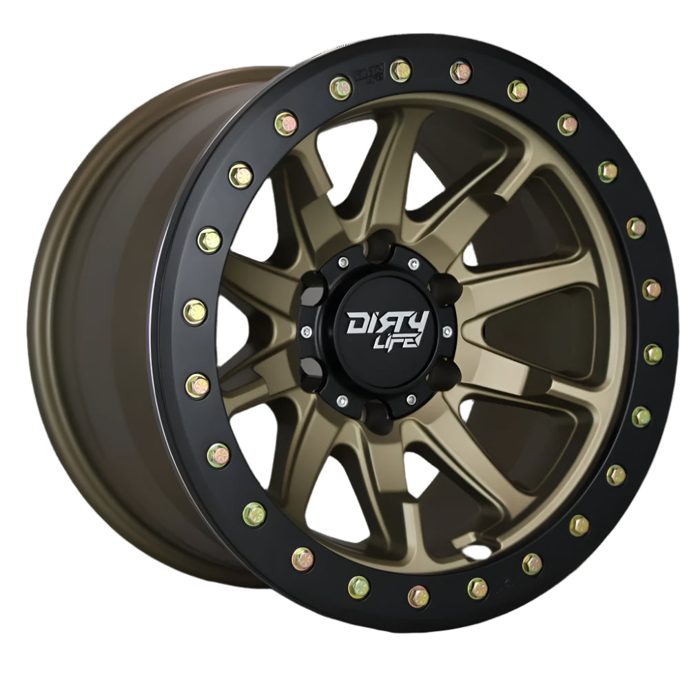 Dirty Life Wheels DT-2 DUAL-TEK - Satin Gold Black Lip
