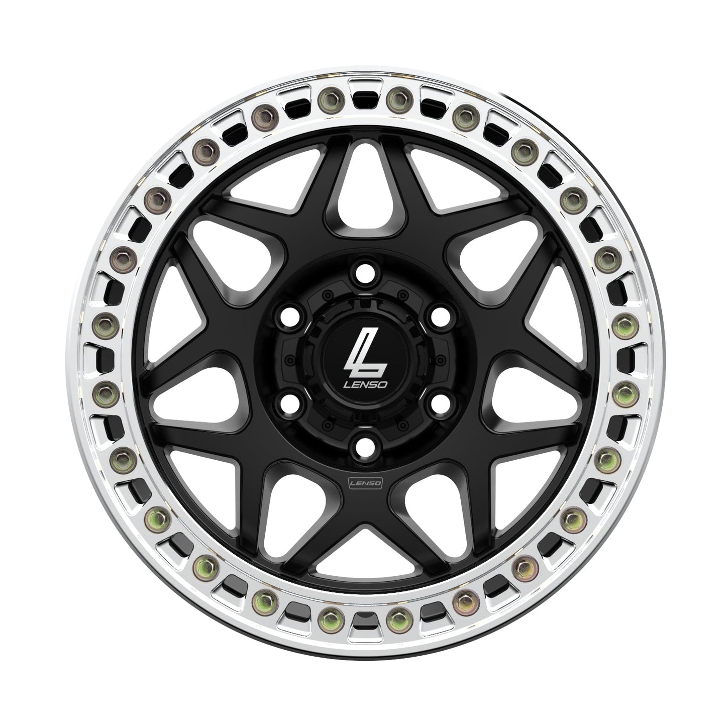 Lenso AMADA (Beadlock) Wheel Satin Black Machined Ring
