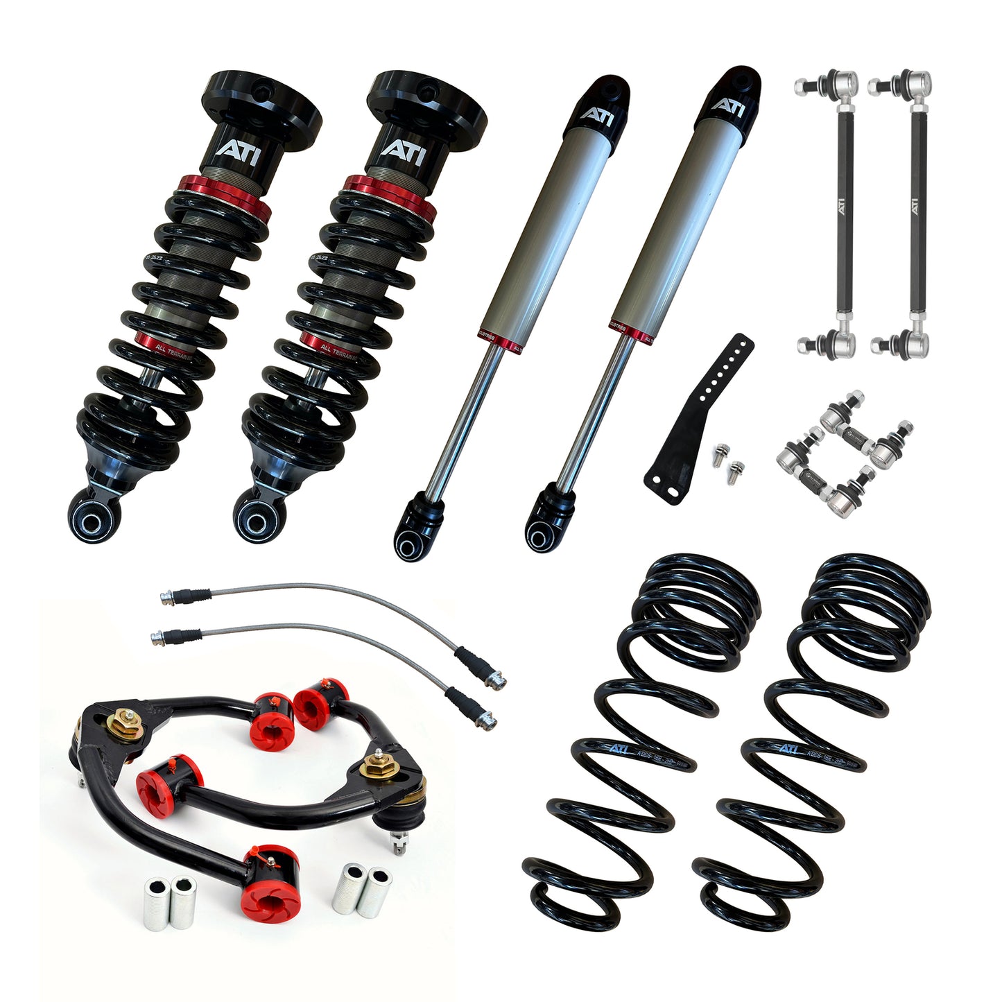 ATI 2.5 PERFORMANCE SERIES 3" FRONT/2" REAR LIFT KIT - LONG TRAVEL - NISSAN NAVARA D23 NP300 (COIL REAR) [FRONT SPRING RATE: STANDARD] [REAR SPRING R