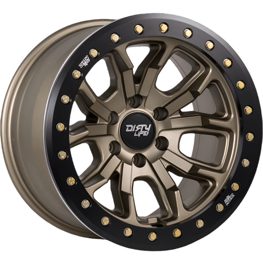 Dirty Life Wheels DT-1 DUAL-TE Satin Gold Black Lip