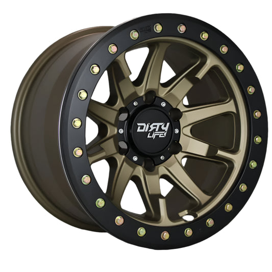 Dirty Life Wheels DT-2 DUAL-TEK - Satin Gold Black Lip