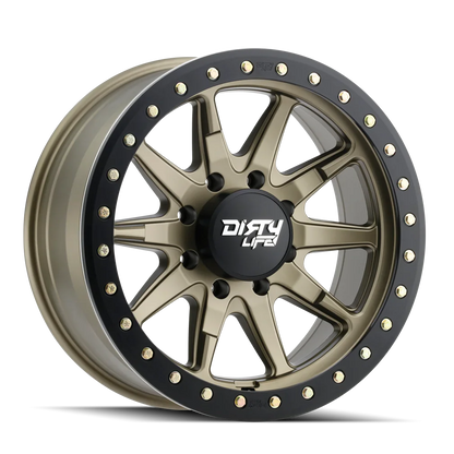 Dirty Life Wheels DT-2 DUAL-TEK - Satin Gold Black Lip